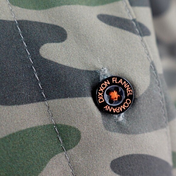 DIXXON Freebird Shirt Mens Small Green Camo Button-Up Party Versatile Comfort - Picture 5 of 14